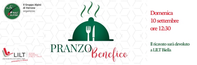Pranzo Benefico Alpini di Verrone per LILT