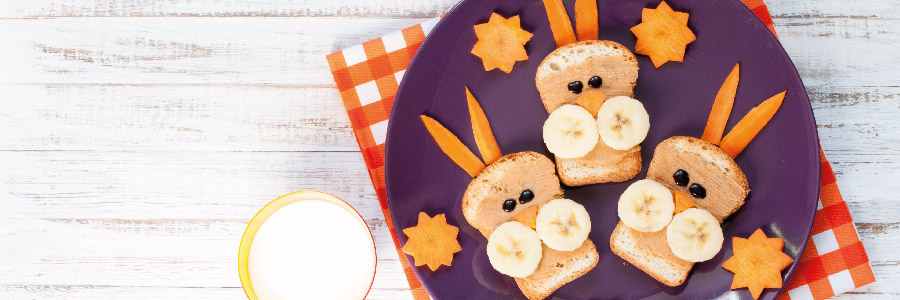 Bambini e merenda sana e salutare