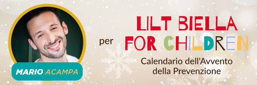MArio Acampa testimonial del calendario dell'avvento della prevenzione oncologica - LILT Biella
