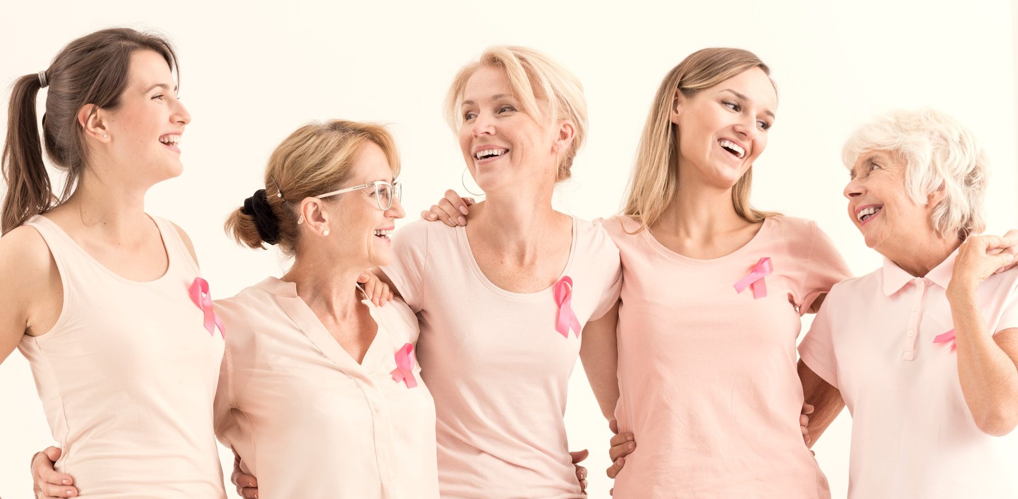 Women promoting breast cancer prevention